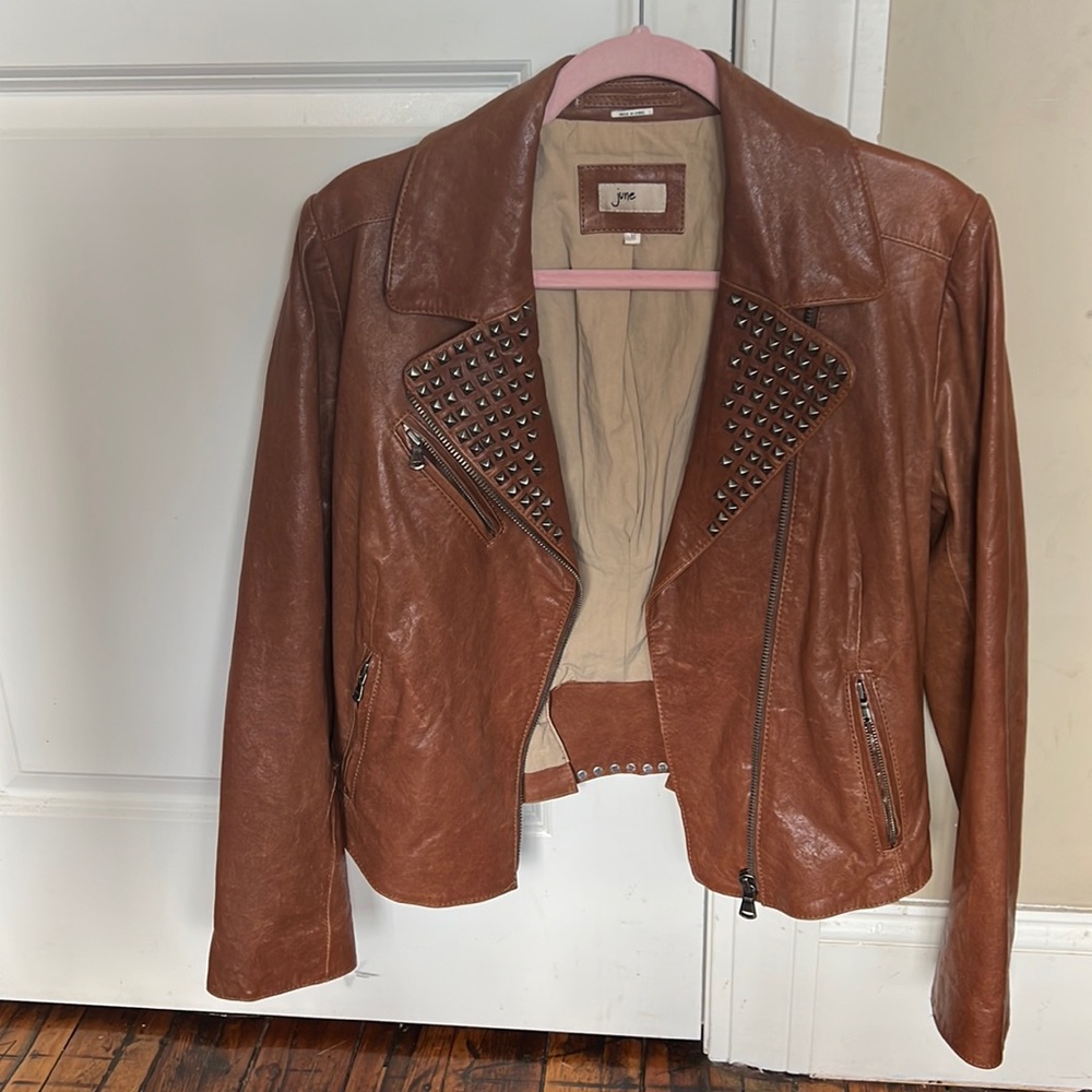 Cognac Leather Jacket
